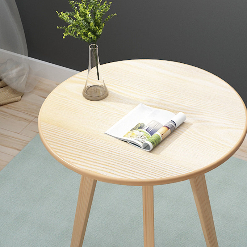 Contemporary Style Wooden Round Top Side Table 3 Legs End Table Clearhalo 'Coffee & Accent Tables' 'End & Side Tables' 'end_side_tables' 'furn' 'furn_end_side_tables' 'Furniture' 'Living Room Furniture' 6397682