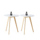 Contemporary Style Wooden Round Top Side Table 3 Legs End Table 23.6"L x 23.6"W x 27.6"H Natural Wood White 2 Clearhalo 'Coffee & Accent Tables' 'End & Side Tables' 'end_side_tables' 'furn' 'furn_end_side_tables' 'Furniture' 'Living Room Furniture' 6397688