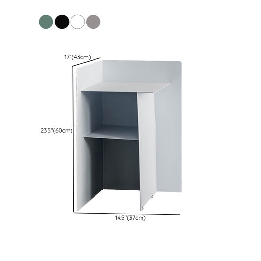 金属棚付きの金属抽象端エンドテーブルミッドセンチュリーサイドテーブル