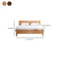 Modern Solid Wood Panel Bed Rectangular Standard Bed with Headboard