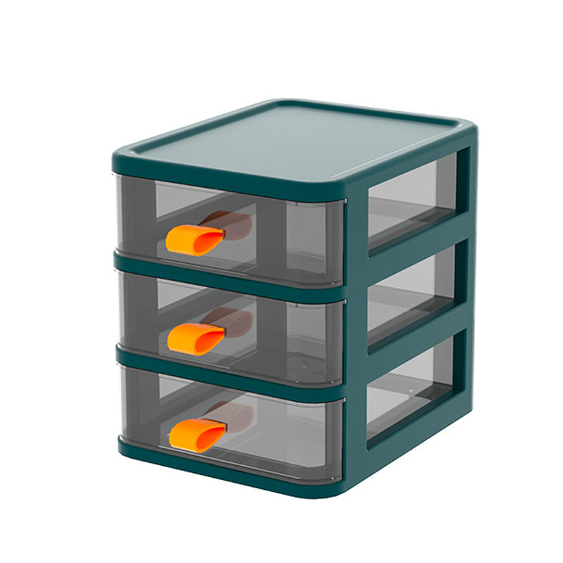 Cajones que presentan cabañón de archivo vertical de plástico transparente simple