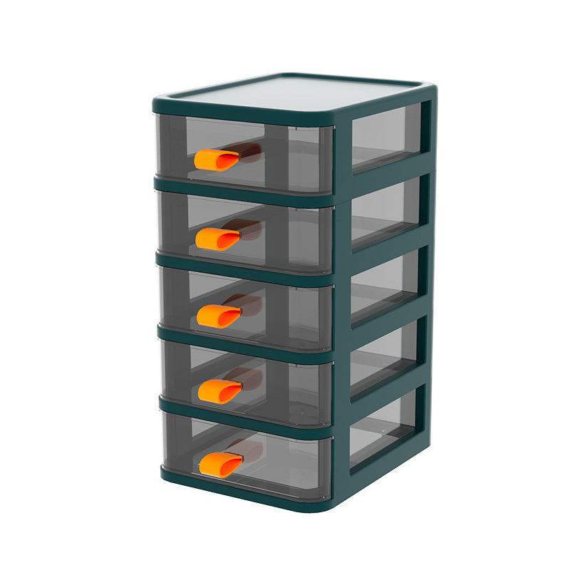 Cajones que presentan cabañón de archivo vertical de plástico transparente simple