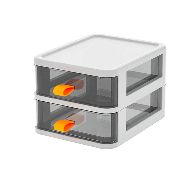 Cajones que presentan cabañón de archivo vertical de plástico transparente simple