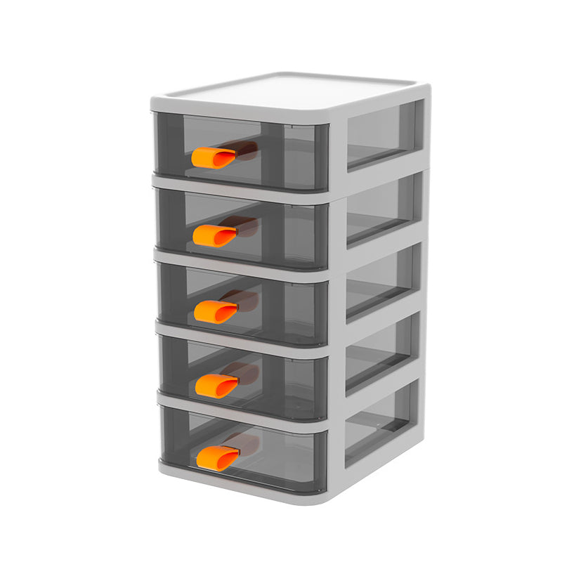 Cajones que presentan cabañón de archivo vertical de plástico transparente simple