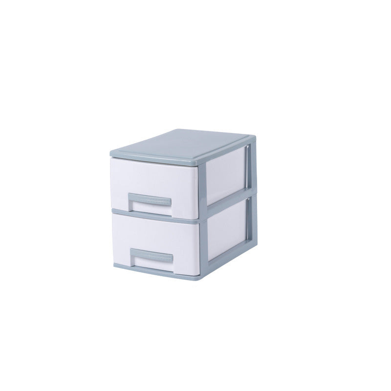 Modern Vertical Filing Cabinet Plastic Drawers File Cabinet for Home or Office 6.7"L x 9.4"W x 7.9"H Blue-White Clearhalo 'Filing Cabinets' 'filling_cabinets' 'furn' 'furn_filling_cabinets' 'Furniture' 'Office Furniture' 6398131