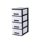Modern Vertical Filing Cabinet Plastic Drawers File Cabinet for Home or Office 6.7"L x 9.4"W x 15.7"H Black-White Clearhalo 'Filing Cabinets' 'filling_cabinets' 'furn' 'furn_filling_cabinets' 'Furniture' 'Office Furniture' 6398137