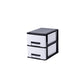 Modern Vertical Filing Cabinet Plastic Drawers File Cabinet for Home or Office 6.7"L x 9.4"W x 7.9"H Black-White Clearhalo 'Filing Cabinets' 'filling_cabinets' 'furn' 'furn_filling_cabinets' 'Furniture' 'Office Furniture' 6398139