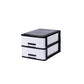 Modern Vertical Filing Cabinet Plastic Drawers File Cabinet for Home or Office 9.8"L x 13.4"W x 8.7"H Black-White Clearhalo 'Filing Cabinets' 'filling_cabinets' 'furn' 'furn_filling_cabinets' 'Furniture' 'Office Furniture' 6398140