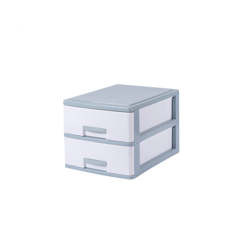 Modern Vertical Filing Cabinet Plastic Drawers File Cabinet for Home or Office 9.8"L x 13.4"W x 8.7"H Blue-White Clearhalo 'Filing Cabinets' 'filling_cabinets' 'furn' 'furn_filling_cabinets' 'Furniture' 'Office Furniture' 6398142