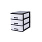Modern Vertical Filing Cabinet Plastic Drawers File Cabinet for Home or Office 9.8"L x 13.4"W x 12.6"H Black-White Clearhalo 'Filing Cabinets' 'filling_cabinets' 'furn' 'furn_filling_cabinets' 'Furniture' 'Office Furniture' 6398144
