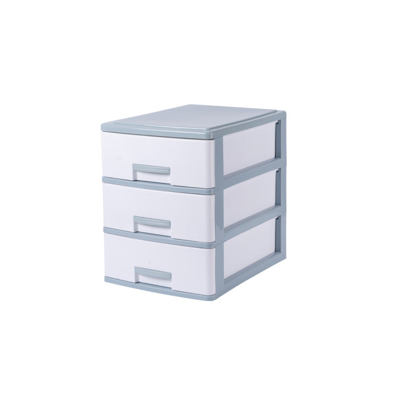 Modern Vertical Filing Cabinet Plastic Drawers File Cabinet for Home or Office 9.8"L x 13.4"W x 12.6"H Blue-White Clearhalo 'Filing Cabinets' 'filling_cabinets' 'furn' 'furn_filling_cabinets' 'Furniture' 'Office Furniture' 6398146
