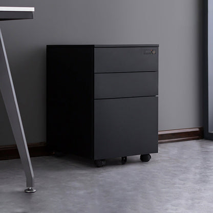 Zeitgenössische Aktenschränke Stahlrahmen Elektronische Sperrdateischrank mit Rädern