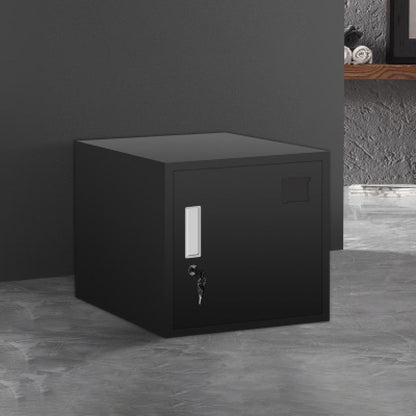 Traditional Metal Cabinet with Lock and Storage File Cabinet for Office Black Clearhalo 'Filing Cabinets' 'filling_cabinets' 'furn' 'furn_filling_cabinets' 'Furniture' 'Office Furniture' 6398216