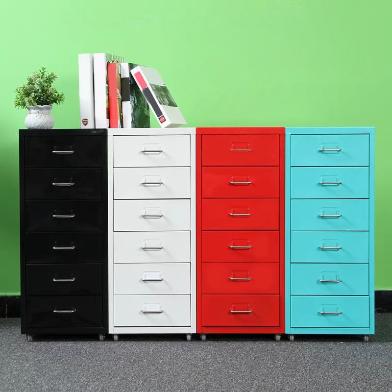 Traditional Cabinet Metal Vertical File with Drawers and Pedestal Cabinet Clearhalo 'Filing Cabinets' 'filling_cabinets' 'furn' 'furn_filling_cabinets' 'Furniture' 'Office Furniture' 6398234