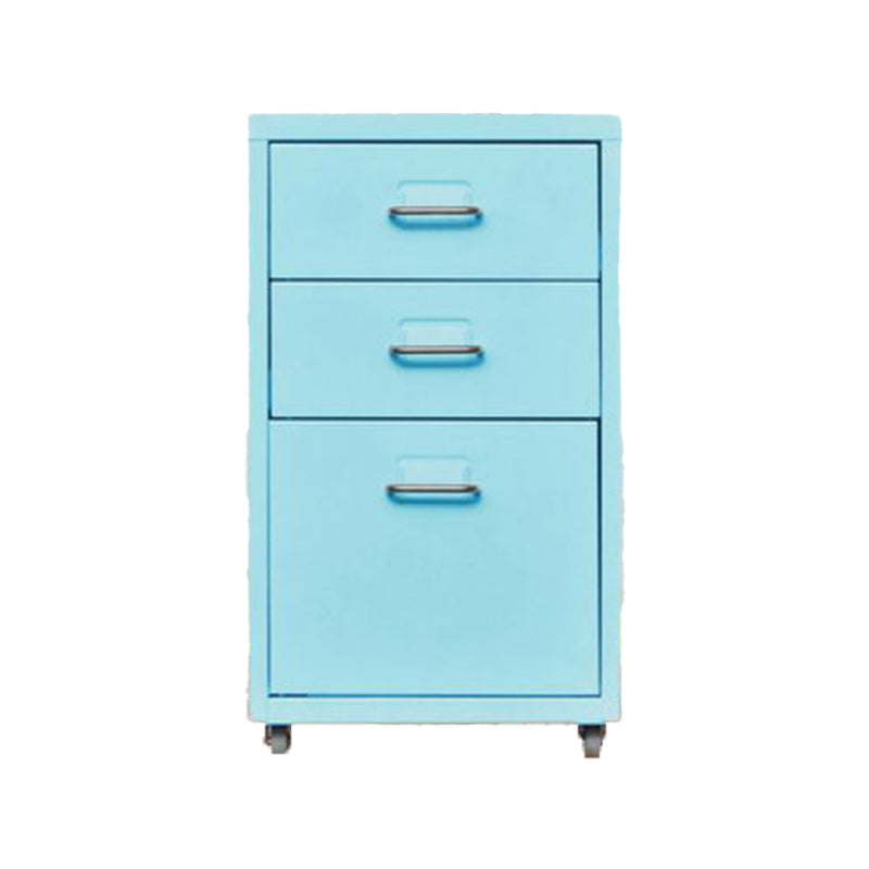 Traditional Cabinet Metal Vertical File with Drawers and Pedestal Cabinet Blue 3 Clearhalo 'Filing Cabinets' 'filling_cabinets' 'furn' 'furn_filling_cabinets' 'Furniture' 'Office Furniture' 6398235