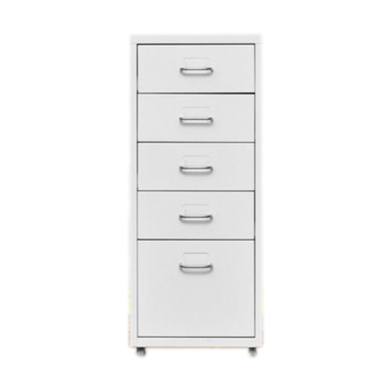 Traditional Cabinet Metal Vertical File with Drawers and Pedestal Cabinet White 5 Clearhalo 'Filing Cabinets' 'filling_cabinets' 'furn' 'furn_filling_cabinets' 'Furniture' 'Office Furniture' 6398240
