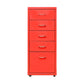 Traditional Cabinet Metal Vertical File with Drawers and Pedestal Cabinet Red 5 Clearhalo 'Filing Cabinets' 'filling_cabinets' 'furn' 'furn_filling_cabinets' 'Furniture' 'Office Furniture' 6398242