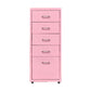 Traditional Cabinet Metal Vertical File with Drawers and Pedestal Cabinet Pink 5 Clearhalo 'Filing Cabinets' 'filling_cabinets' 'furn' 'furn_filling_cabinets' 'Furniture' 'Office Furniture' 6398244