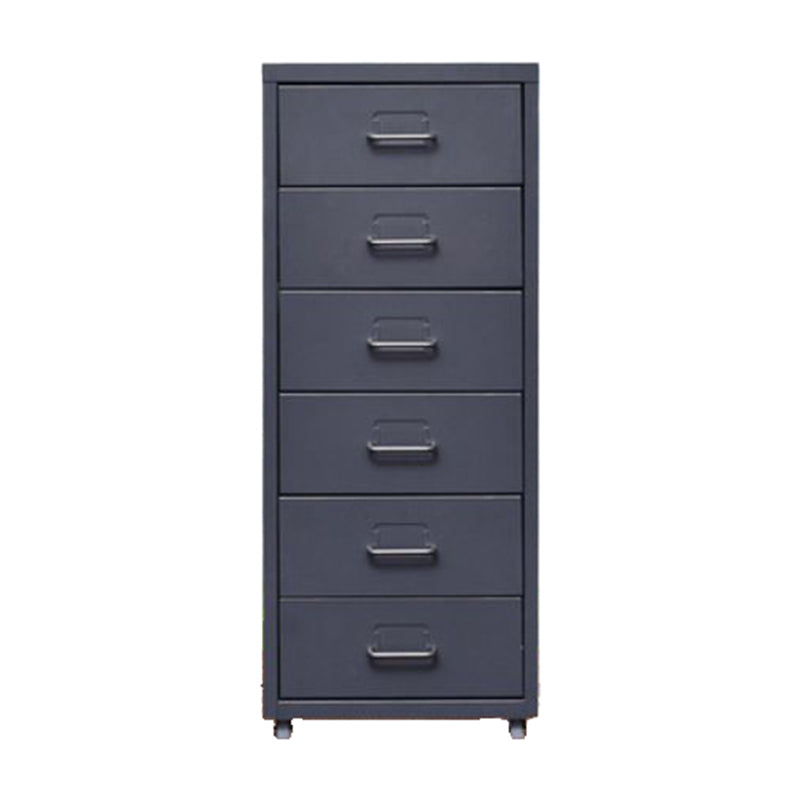 Traditional Cabinet Metal Vertical File with Drawers and Pedestal Cabinet Grey 6 Clearhalo 'Filing Cabinets' 'filling_cabinets' 'furn' 'furn_filling_cabinets' 'Furniture' 'Office Furniture' 6398250