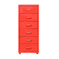 Traditional Cabinet Metal Vertical File with Drawers and Pedestal Cabinet Red 6 Clearhalo 'Filing Cabinets' 'filling_cabinets' 'furn' 'furn_filling_cabinets' 'Furniture' 'Office Furniture' 6398252
