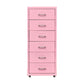 Traditional Cabinet Metal Vertical File with Drawers and Pedestal Cabinet Pink 6 Clearhalo 'Filing Cabinets' 'filling_cabinets' 'furn' 'furn_filling_cabinets' 'Furniture' 'Office Furniture' 6398253