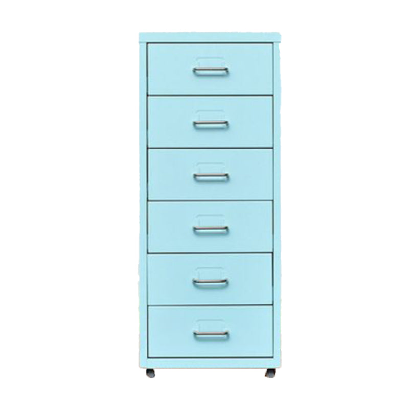 Traditional Cabinet Metal Vertical File with Drawers and Pedestal Cabinet Blue 6 Clearhalo 'Filing Cabinets' 'filling_cabinets' 'furn' 'furn_filling_cabinets' 'Furniture' 'Office Furniture' 6398254