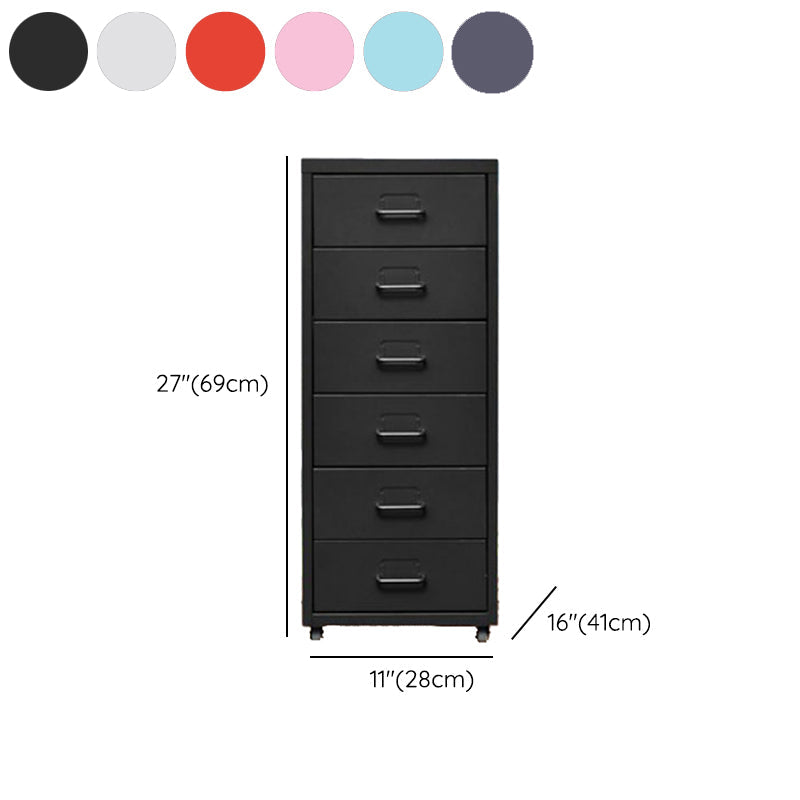 Traditional Cabinet Metal Vertical File with Drawers and Pedestal Cabinet Clearhalo 'Filing Cabinets' 'filling_cabinets' 'furn' 'furn_filling_cabinets' 'Furniture' 'Office Furniture' 6398257