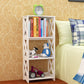 Engineered Wood Bookshelf Modern Open Back White Bookcase , 9.4" W
