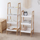 Contemporary Open Shelf Bookcase Bamboo Bookshelf with Shelves for Living Room