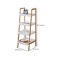 Contemporary Open Shelf Bookcase Bamboo Bookshelf with Shelves for Living Room