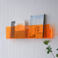 Contemporary Wall Mounted Bookshelf Acrylic Book Shelf for Living Room Orange Clearhalo 'Bookcases' 'furn' 'furn_bookcases' 'Furniture' 'Office Furniture' 6398497