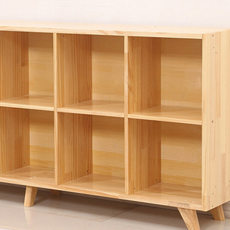 Contemporary Horizontal Shelf Bookcase Pine Bookshelf for Living Room Clearhalo 'Bookcases' 'furn' 'furn_bookcases' 'Furniture' 'Office Furniture' 6398530