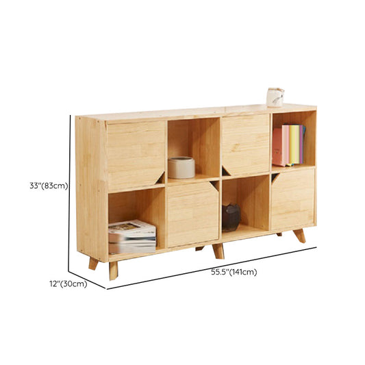 Contemporary Horizontal Shelf Bookcase Pine Bookshelf for Living Room Clearhalo 'Bookcases' 'furn' 'furn_bookcases' 'Furniture' 'Office Furniture' 6398536