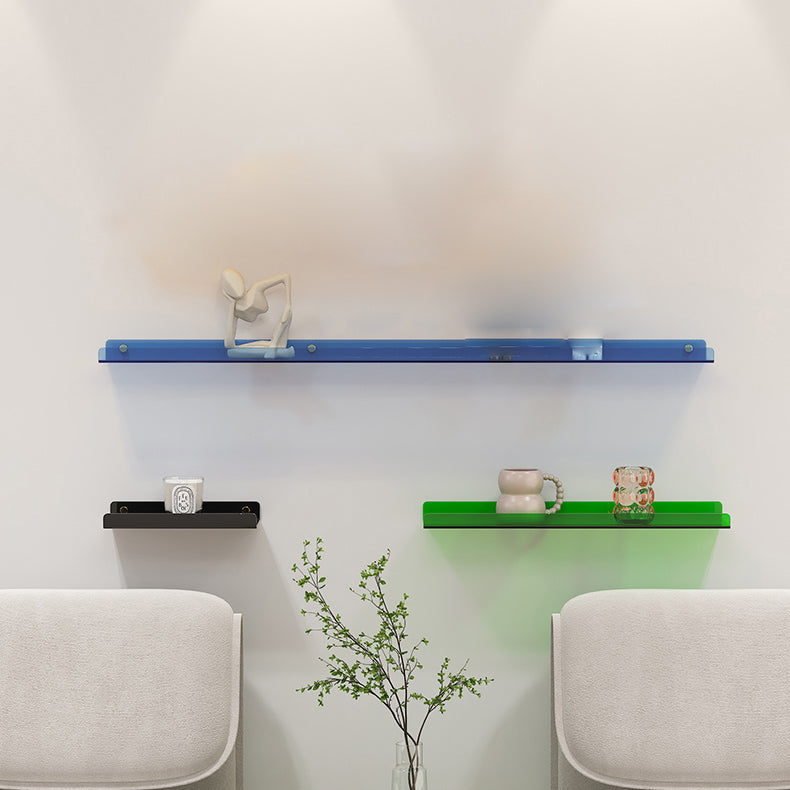 Eigentijdse muur gemonteerde boekenkast acrylboekplank voor woonkamer