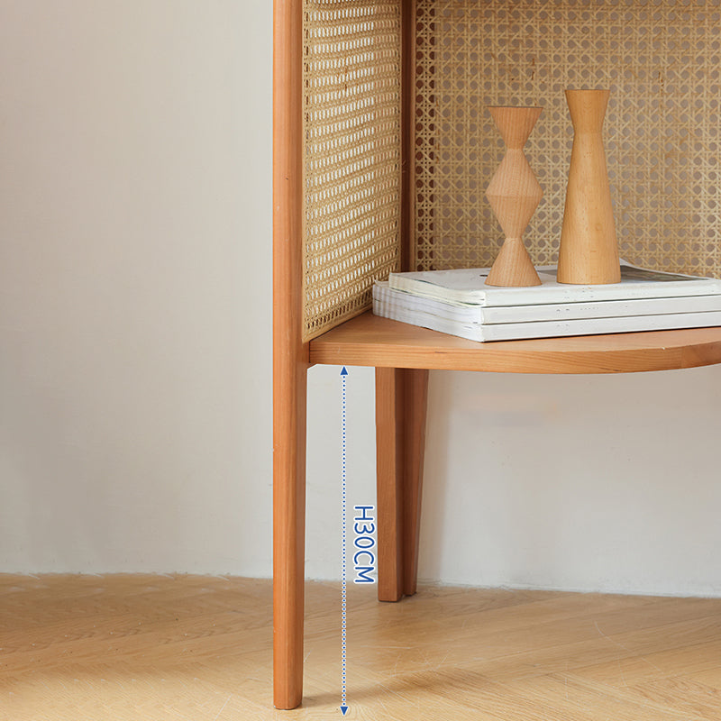 Hoek houten 4-laags plank hedendaagse boekenkast met planken