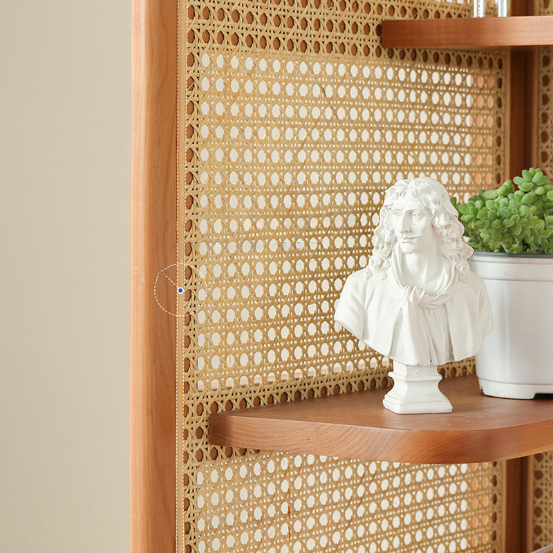 Hoek houten 4-laags plank hedendaagse boekenkast met planken