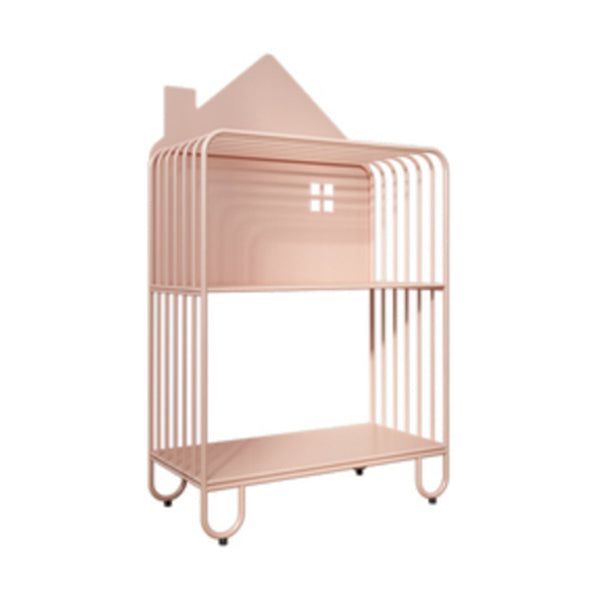 11" Wide Contemporary Bookshelf Open Back Shelves Included Iron Bookcase