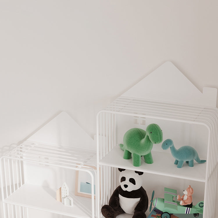 11" Wide Contemporary Bookshelf Open Back Shelves Included Iron Bookcase