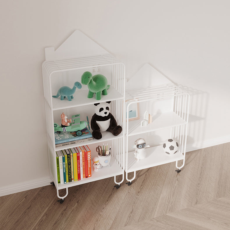 11" Wide Contemporary Bookshelf Open Back Shelves Included Iron Bookcase