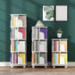 Contemporary Wooden Bookcase Closed Back Shelf Bookcase with Caster