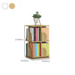 Contemporary Wooden Bookcase Closed Back Shelf Bookcase with Caster