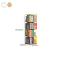Contemporary Wooden Bookcase Closed Back Shelf Bookcase with Caster
