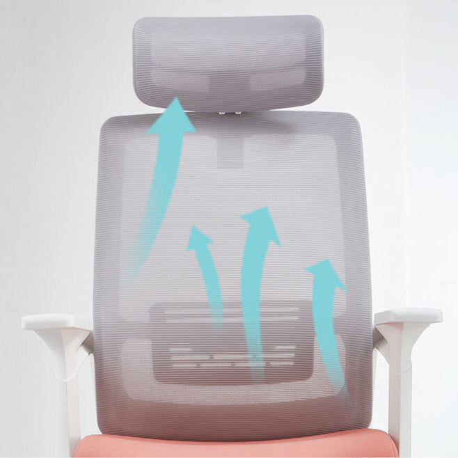 Modern Desk Chair Mesh Office Chair Conference Chair with Wheels Clearhalo 'furn' 'furn_office_chair' 'Furniture' 'Office Chairs' 'Office Furniture' 'office_chair' 6400340