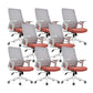 Modern Desk Chair Mesh Office Chair Conference Chair with Wheels Orange 8 Piece Set Without Headrest Clearhalo 'furn' 'furn_office_chair' 'Furniture' 'Office Chairs' 'Office Furniture' 'office_chair' 6400365