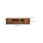 Support multimédia TV traditionnel en bois d'hévéa, étagère ouverte, console avec tiroirs