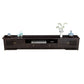 Traditional TV Media Stand Open Shelving Rubberwood TV Stand Console with Drawers Dark Walnut Clearhalo 'furn' 'furn_tv_stands_entertainment_centers' 'Furniture' 'Living Room Furniture' 'TV Stands & Entertainment Centers' 'TV Stands & Media Storage Furniture' 'tv_stands_entertainment_centers' 6400769