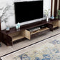Traditional TV Media Stand Open Shelving Rubberwood TV Stand Console with Drawers Clearhalo 'furn' 'furn_tv_stands_entertainment_centers' 'Furniture' 'Living Room Furniture' 'TV Stands & Entertainment Centers' 'TV Stands & Media Storage Furniture' 'tv_stands_entertainment_centers' 6400781