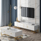 Glam Wood TV Stand Console White Enclosed Storage TV Media Stand for Living Room Clearhalo 'furn' 'furn_tv_stands_entertainment_centers' 'Furniture' 'Living Room Furniture' 'TV Stands & Entertainment Centers' 'TV Stands & Media Storage Furniture' 'tv_stands_entertainment_centers' 6400786