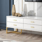 Glam Wood TV Stand Console White Enclosed Storage TV Media Stand for Living Room Clearhalo 'furn' 'furn_tv_stands_entertainment_centers' 'Furniture' 'Living Room Furniture' 'TV Stands & Entertainment Centers' 'TV Stands & Media Storage Furniture' 'tv_stands_entertainment_centers' 6400787