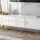 Glam Wood TV Stand Console White Enclosed Storage TV Media Stand for Living Room Clearhalo 'furn' 'furn_tv_stands_entertainment_centers' 'Furniture' 'Living Room Furniture' 'TV Stands & Entertainment Centers' 'TV Stands & Media Storage Furniture' 'tv_stands_entertainment_centers' 6400790